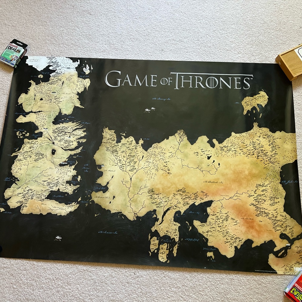 Large Map of Game of Thrones Poster